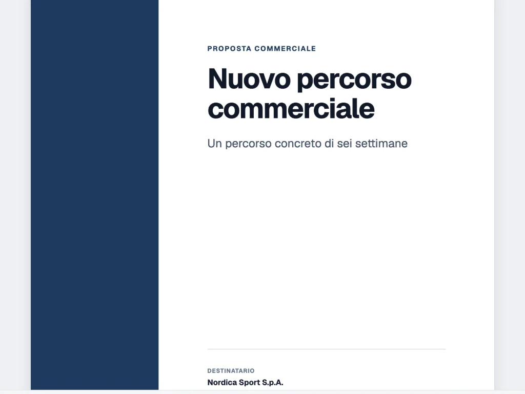 La copertina passa dal tema Classico a Moderno ed Editoriale, poi il colore principale diventa verde.